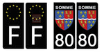 80 SOMME - Stickers for license plates, available for CAR and MOTORCYCLE