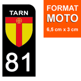 81 TARN - License plate stickers, available for CAR and MOTORCYCLE