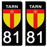 81 TARN - License plate stickers, available for CAR and MOTORCYCLE