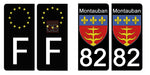 82 TARN et GARONNE, MONTAUBAN - Stickers for license plates, available for CAR and MOTORCYCLE