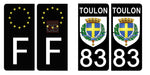 83 VAR, TOULON - Stickers for license plates, available for CAR and MOTORCYCLE