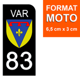 83 VAR - Stickers pour plaque d'immatriculation, disponible pour AUTO et MOTO