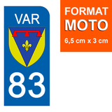 83 VAR - License plate stickers, available for CAR and MOTORCYCLE