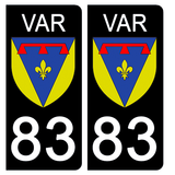 83 VAR - Stickers pour plaque d'immatriculation, disponible pour AUTO et MOTO