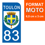 83 VAR, TOULON - Stickers for license plates, available for CAR and MOTORCYCLE