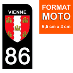 86 VIENNE - Stickers pour plaque d'immatriculation, disponible pour AUTO et MOTO