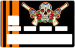 Catarina Calavera, la santa muorte, black &amp; orange- credit card sticker