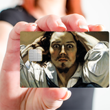 The Desperate by Gustave Courbet - credit card sticker, 2 credit card formats available