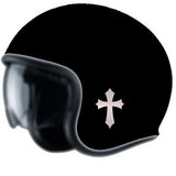 2 Stickers, the cross, Retro-Reflective for Helmets, Motorcycle, bicycle, scooter