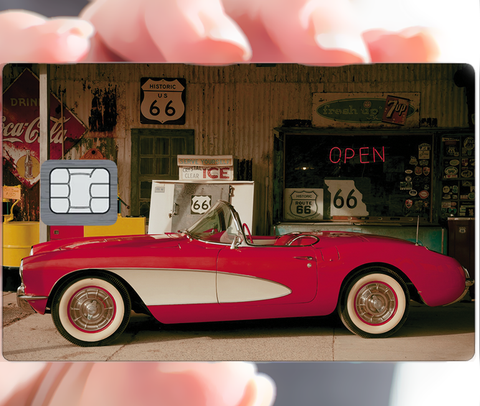 Corvette Chevrolet 1953 - sticker pour carte bancaire, format US