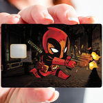 Tribute to Deadpool Gun's (fanart)- credit card sticker, 2 credit card sizes available