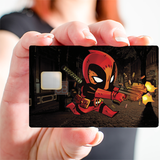 Tribute to Deadpool Gun's (fanart)- credit card sticker, 2 credit card sizes available