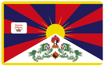 Drapeau du Tibet- sticker pour carte bancaire, format US