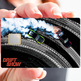 Drift Show - sticker pour carte bancaire, 2 formats de carte bancaire disponibles