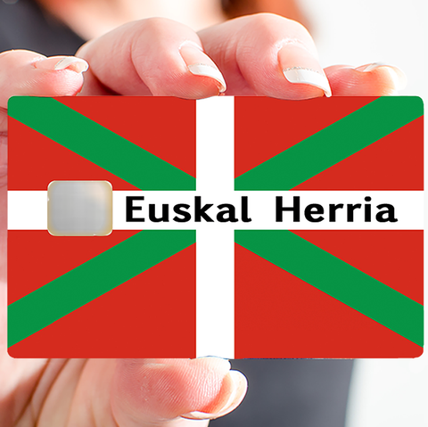 Euskal Herria, le pays Basque- sticker pour carte bancaire, 2 formats de carte bancaire disponibles