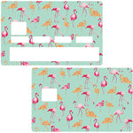 Les Flamants roses - credit card sticker, 2 credit card formats available