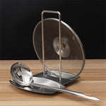 Stainless Steel Pan Pot Cover Lid Rack Stand Spoon Holder Stove Organizer Home Storage Soup Spoon Rests Kitchen Tools