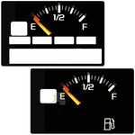 EMPTY TANK - credit card sticker, 2 credit card formats available