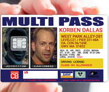 KORBEN Multi Pass - sticker pour carte bancaire, format US