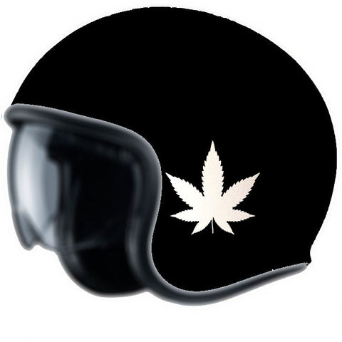 2 Stickers, Marijuana, Rétro-Réfléchissants pour Casques, Moto, vélo, trottinette