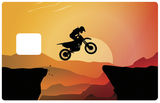 Sunset Motocross - sticker pour carte bancaire, 2 formats de carte bancaire disponibles