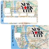 New York Metropolitan - sticker pour carte bancaire, 2 formats de carte bancaire disponibles