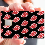 Nuages rouges - sticker pour carte bancaire, 2 formats de carte bancaire disponibles