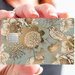 Golden bird - credit card sticker, 2 credit card formats available 