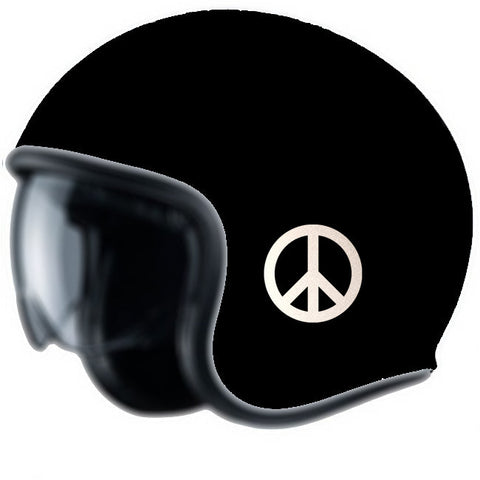 2 Stickers, Peace, Rétro-Réfléchissants pour Casques, Moto, vélo, trottinette