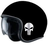2 Stickers, Skull, Rétro-Réfléchissants pour Casques, Moto, vélo, trottinette