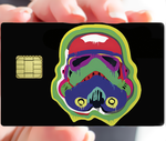 Stormtrooper Tribal - bank card sticker, US format