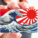 La grande vague du Japon - sticker pour carte bancaire, 2 formats de carte bancaire disponibles