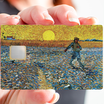 Van Gogh's sower - credit card sticker, 2 credit card sizes available