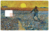 Van Gogh, les champs de blé - sticker pour carte bancaire