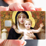 La vierge aux lys - sticker pour carte bancaire