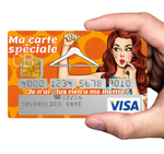 Ma carte spéciale, Je n'ai plus rien à me mettre - sticker pour carte bancaire, 2 formats de carte bancaire disponibles