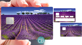 Lavender Fields- credit card sticker, 2 credit card formats available