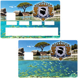 Between land and sea, Corsica- credit card sticker, 2 credit card formats available