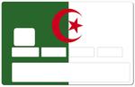 Drapeau de l'Algerie- sticker pour carte bancaire, disponibles en 2 formats de carte bancaire