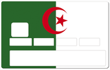 Drapeau de l'Algerie- sticker pour carte bancaire, disponibles en 2 formats de carte bancaire