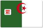 Drapeau de l'Algerie- sticker pour carte bancaire