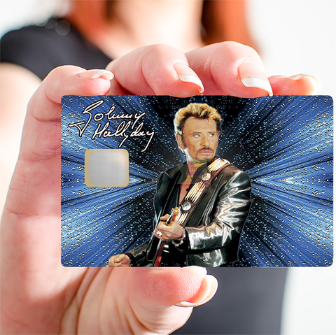Tribute to Johnny Hallyday, edit. limitée 300 ex - sticker pour carte bancaire, 2 formats de carte bancaire disponibles