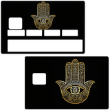 Khamsa, main de Fatima - sticker pour carte bancaire, 2 formats de carte bancaire disponibles