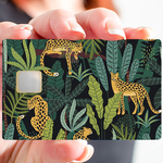 Leopards in the jungle - credit card sticker, 2 credit card sizes available