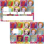 Marilyn Monroe by Andy Warhol - sticker pour carte bancaire, 2 formats de carte bancaire disponibles