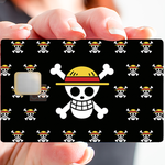 Skull, Bones and Hat - sticker pour carte bancaire, 2 formats de carte bancaire disponibles