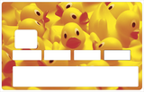 Les petits canards jaunes - sticker pour carte bancaire, 2 formats de carte bancaire disponibles