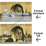 100 Euros - credit card sticker, 2 credit card formats available