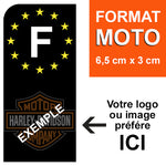 Personnalisez votre sticker pour plaque d'immatriculation MOTO EUROBAND- Bleu ou Noir