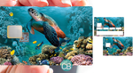 Tortue Marine - sticker pour carte bancaire, 2 formats de carte bancaire disponibles